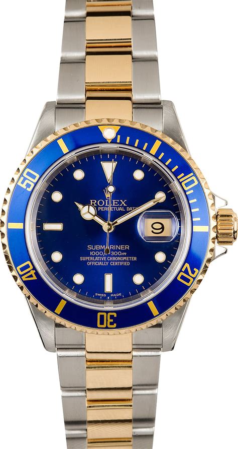 silver rolex blue face